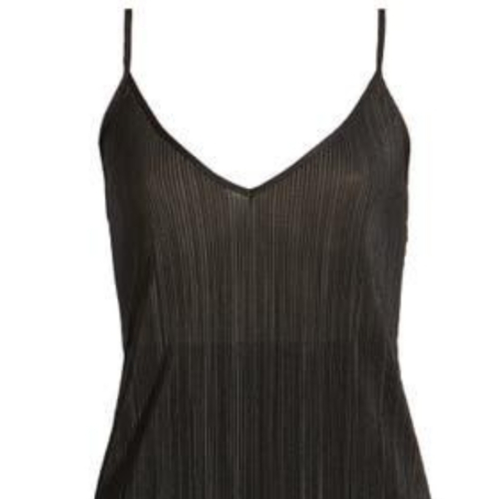OPEN EDIT BLACK MINI PLEAT DRESS CHEMISE SZ SMALL